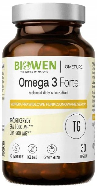Biowen-OMEGA-3-FORTE-Kwasy-EPA-1000-DHA-500-30kaps Biowen OMEGA 3 FORTE Kwasy EPA 1000 DHA 500 30kaps