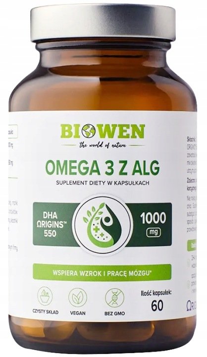 Biowen-OMEGA-3-z-ALG-KWASY-DHA-VEGAN-ODPORNOSC-WZROK-PAMIEC Biowen OMEGA 3 z ALG KWASY DHA VEGAN ODPORNOŚĆ WZROK PAMIĘĆ
