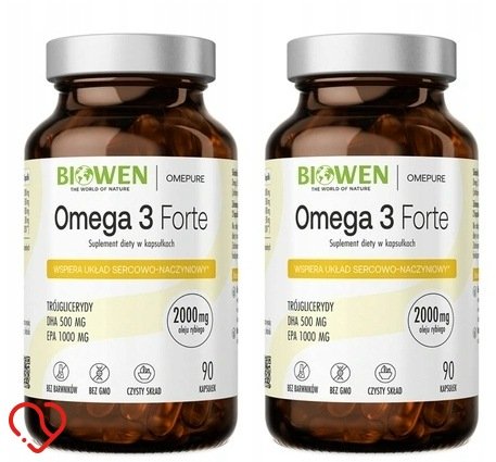 Biowen-Omega-3-FORTE-DHA-i-EPA-Witamina-E-90kapsulek Biowen Omega 3 FORTE DHA i EPA Witamina E 90kapsułek