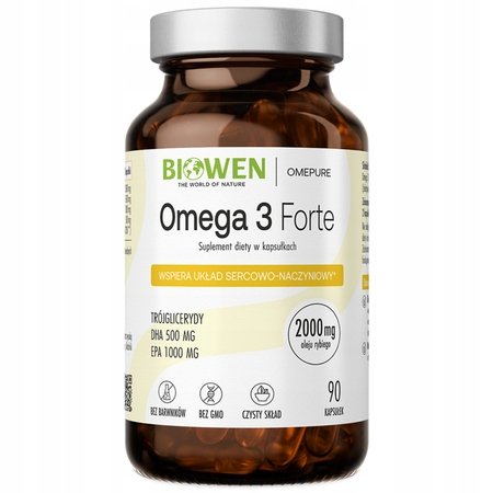 Biowen-Omega-3-Forte-1000mg-EPA-500mg-DHA-90-kapsulek-SERCE-MOZG-ODPORNOSC Biowen Omega 3 Forte 1000mg EPA 500mg DHA 90 kapsułek SERCE MÓZG ODPORNOŚĆ