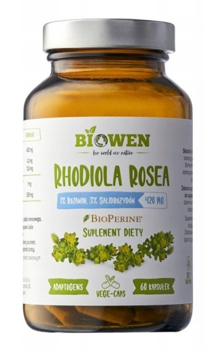 Biowen-Rhodiola-Rosea-rozeniec-gorski-uklad-nerwowy-60-kapsulek Biowen Rhodiola Rosea różeniec górski układ nerwowy 60 kapsułek