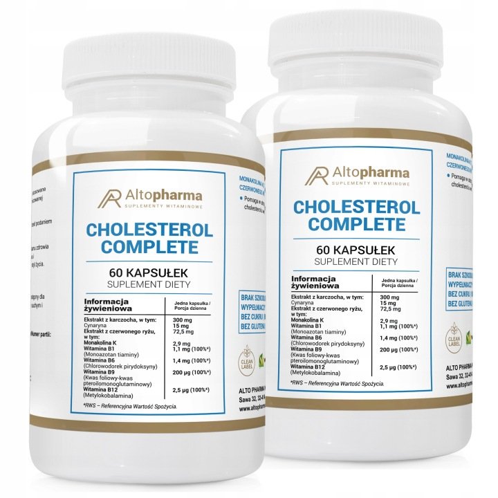 CHOLESTEROL-COMPLETE-LDL-HDL-B1-B6-B9-B12-Czerwony-Ryz-Karczoch-Serce-120k CHOLESTEROL COMPLETE LDL HDL B1 B6 B9 B12 Czerwony Ryż Karczoch Serce 120k