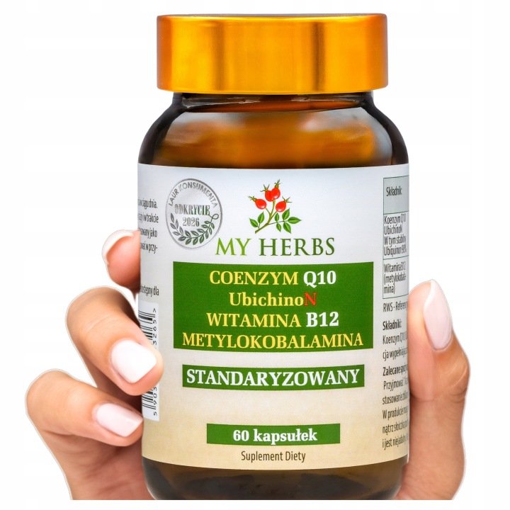 COENZYM Q10 UBICHINON WIT B12 METYLOKOBALAMINA STANDARYZOWANY 60 KAPS