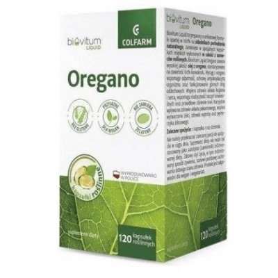 COLFARM Biovitum Oregano, na układ pokarmowy 120 kapsułek