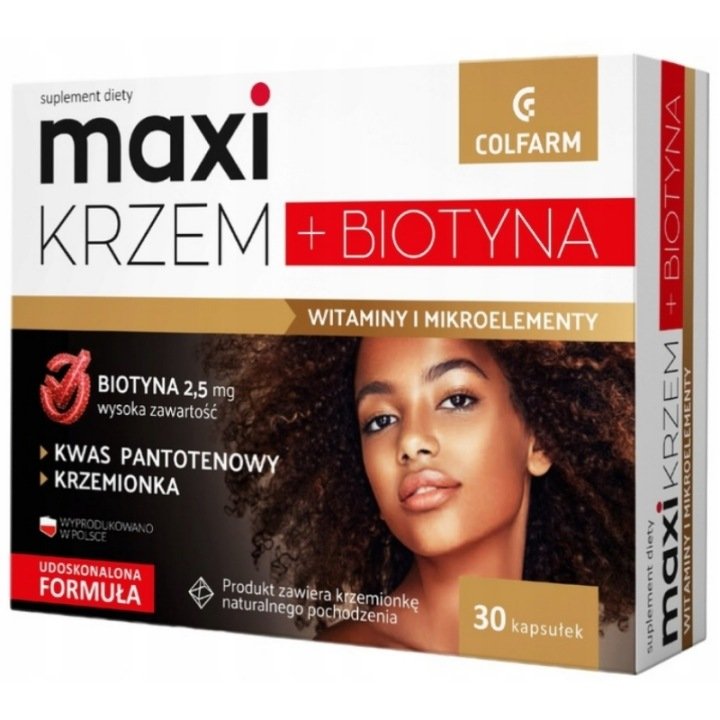 COLFARM Maxi Krzem + Biotyna 30 kaps.