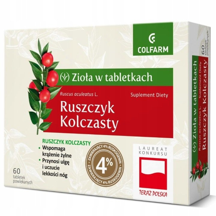 COLFARM RUSZCZYK KOLCZASTY - NA CIĘŻKIE NOGI - WSPOMAGA KRĄŻENIE ŻYLNE
