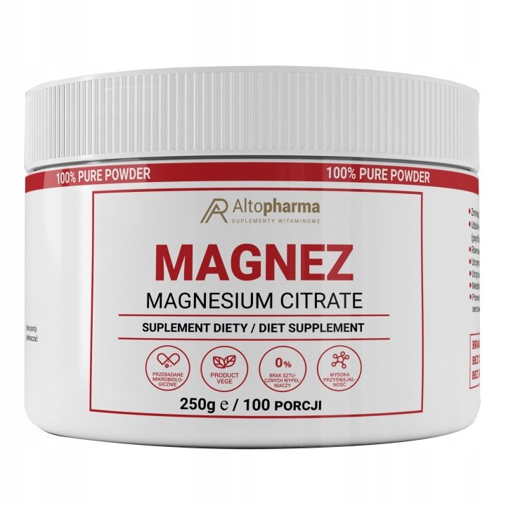 CYTRYNIAN-MAGNEZU-100-MAGNEZ-W-PROSZKU-Zmeczenie-Skurcze-Miesnie-WEGE-250g CYTRYNIAN MAGNEZU 100% MAGNEZ W PROSZKU Zmęczenie Skurcze Mięśnie WEGE 250g