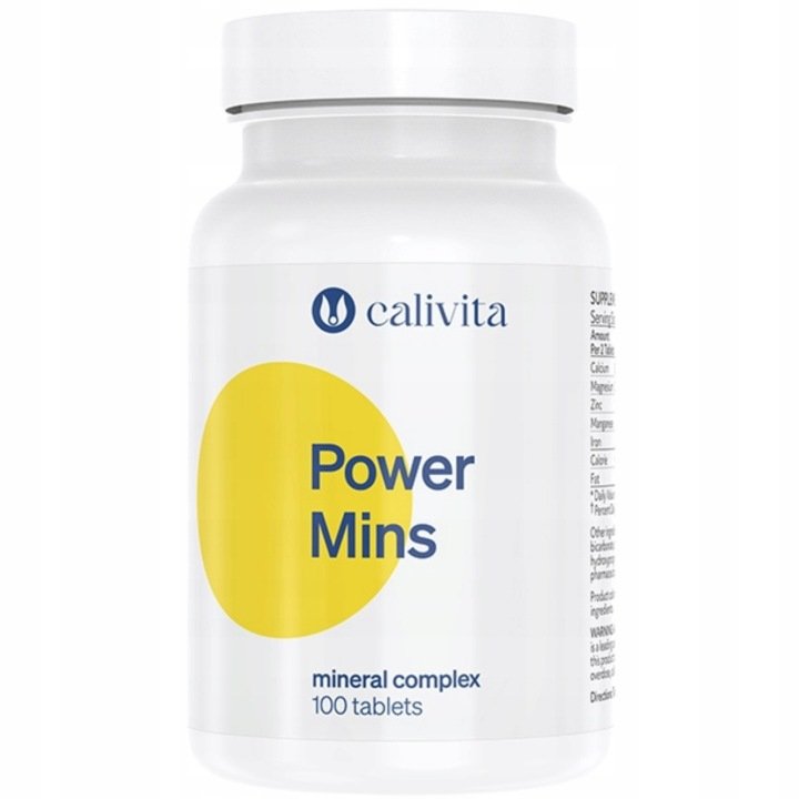Calivita-Power-Mins-100-tabletek-Mineraly-Wapn-Magnez-Cynk-Odpornosc-Kosci Calivita Power Mins 100 tabletek Minerały Wapń Magnez Cynk Odporność Kości