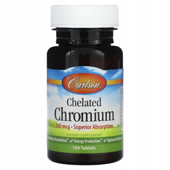 Carlson-Chelated-Chromium-200-mcg-100-Tablets Carlson, Chelated Chromium, 200 mcg, 100 Tablets