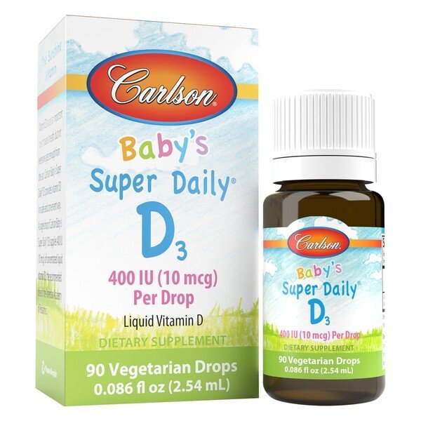 Carlson-Labs-Baby-s-Super-Daily-D3-400-IU-2-54-ml Carlson Labs Baby's Super Daily D3, 400 IU - 2.54 ml.