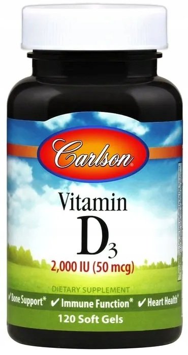 Carlson-Labs-Witamina-D3-2000-IU-120-kapsulek-miekkich Carlson Labs Witamina D3 2000 IU 120 kapsułek miękkich