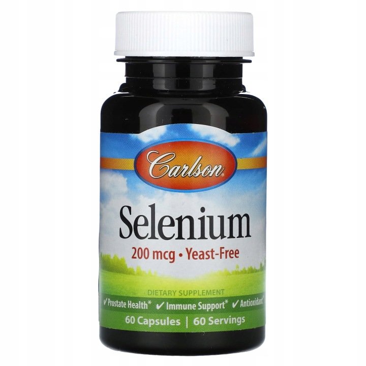 Carlson-Selen-200-g-60-kapsulek Carlson, Selen, 200 µg, 60 kapsułek