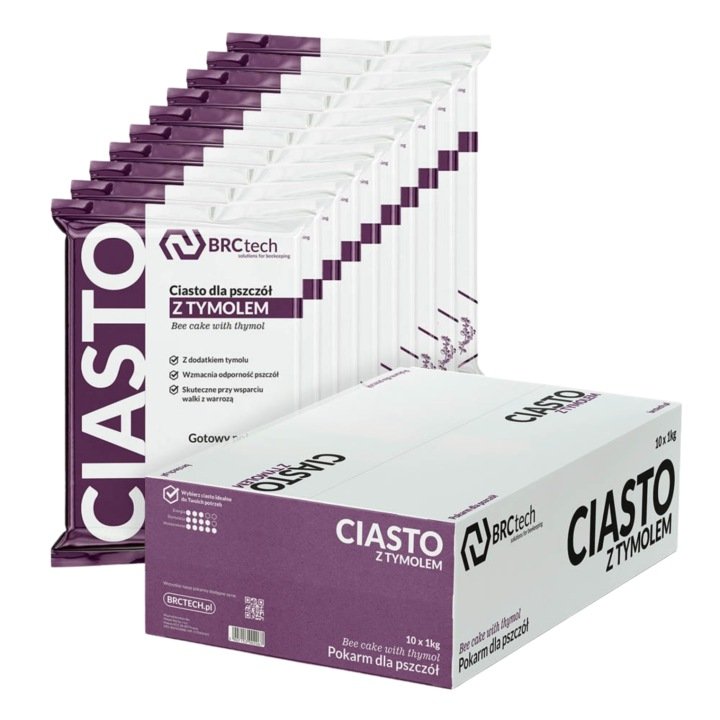 Ciasto-dla-pszczol-z-TYMOLEM-fondant-pszczeli-pokarm-10kg-BRCTECH Ciasto dla pszczół z TYMOLEM, fondant pszczeli pokarm 10kg - BRCTECH