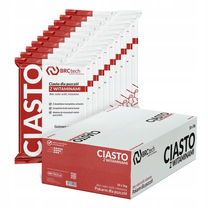 Ciasto-dla-pszczol-z-witaminami-wzmacniajace-fondant-10-x-1-KG-BRCtech Ciasto dla pszczół z witaminami wzmacniające fondant 10 x 1 KG - BRCtech
