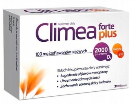Climea forte Plus D3, menopauza + włosy, skóra