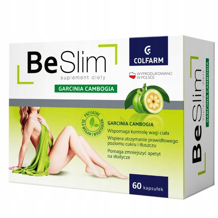 Colfarm Be Slim Garcinia Cambogia 60 kaps. Data przydatności: 30.06.2028 r.