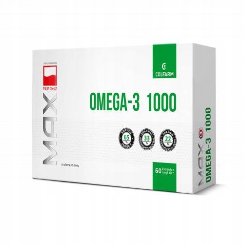 Colfarm Omega-3 1000 Max, na serce, mózg i krążenie, 60 kapsułek