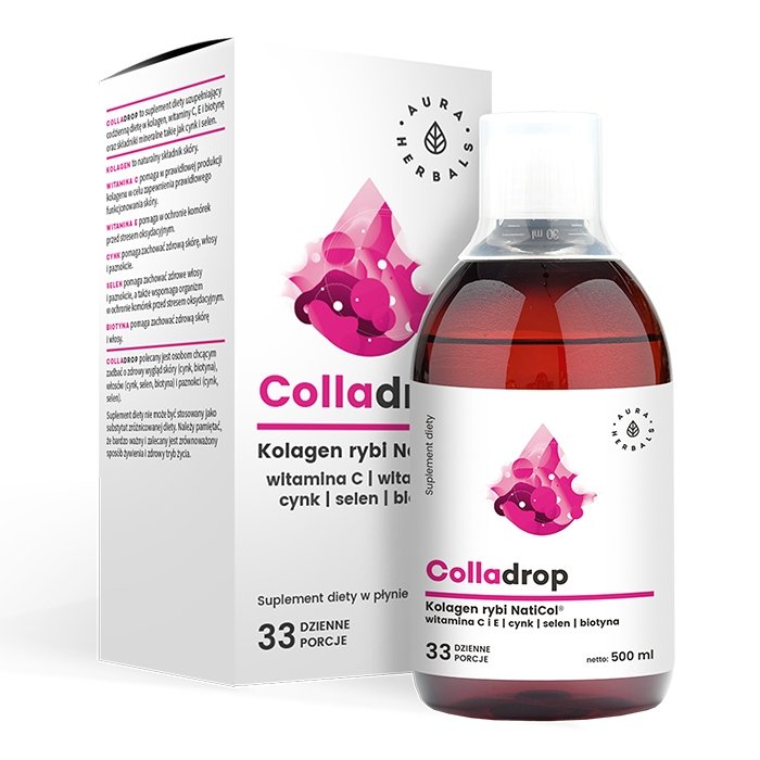 Colladrop Kolagen Rybi Płyn + Witamina C - 500 ml