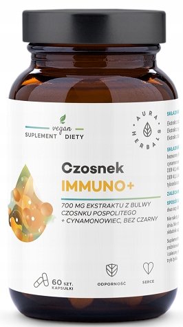 Czosnek-Immuno-odpornosc-AURA-HERBALS-60-kaps Czosnek Immuno+ odporność AURA HERBALS 60 kaps.