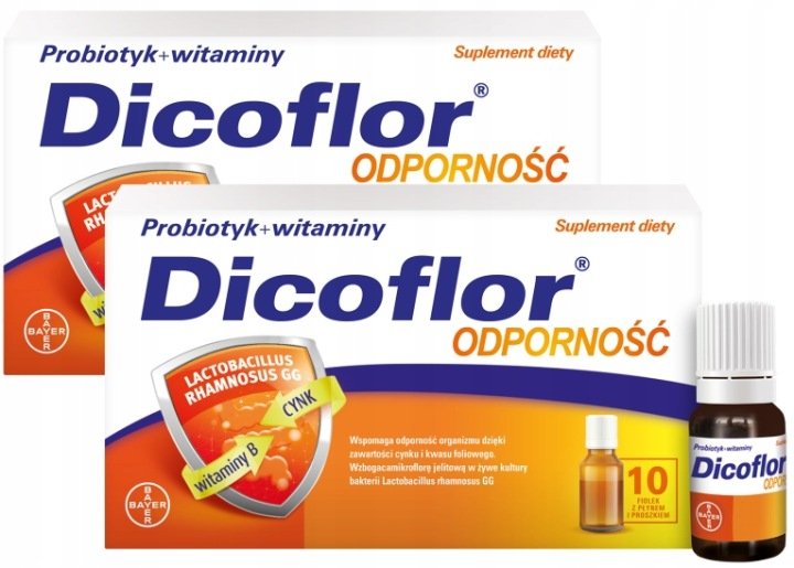 DICOFLOR Odporność witaminy PROBIOTYK 2 x 10 fiolek