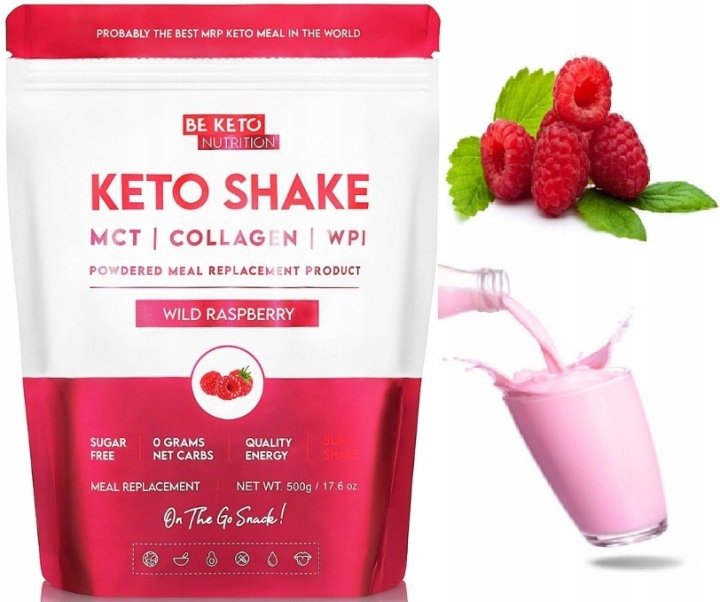DIET KETO SHAKE Dzika Malina 500g BeKeto