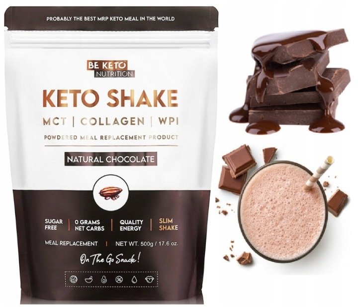 DIET KETO SHAKE Naturalna Czekolada 500g BeKeto