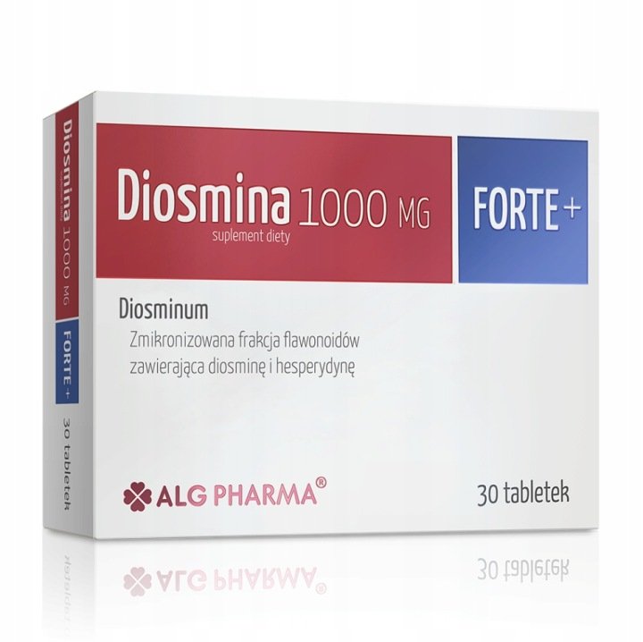 DIOSMINA 1000mg Forte hesperydyna zmęczone nogi naczynia krwionośne 30 szt.