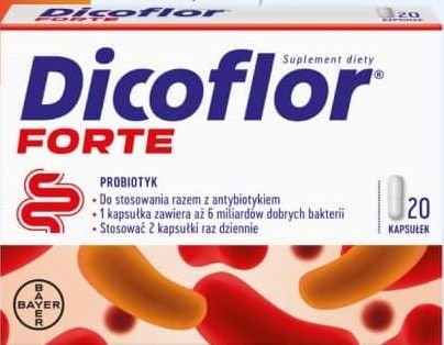 Dicoflor Forte kapsułki probiotyk odporność 6 mld bakterii 20 szt.