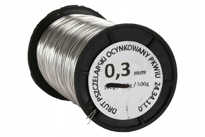 Drut-do-ramek-pszczelich-ocynkowany-0-3-mm-500g Drut do ramek pszczelich ocynkowany 0,3 mm - 500g