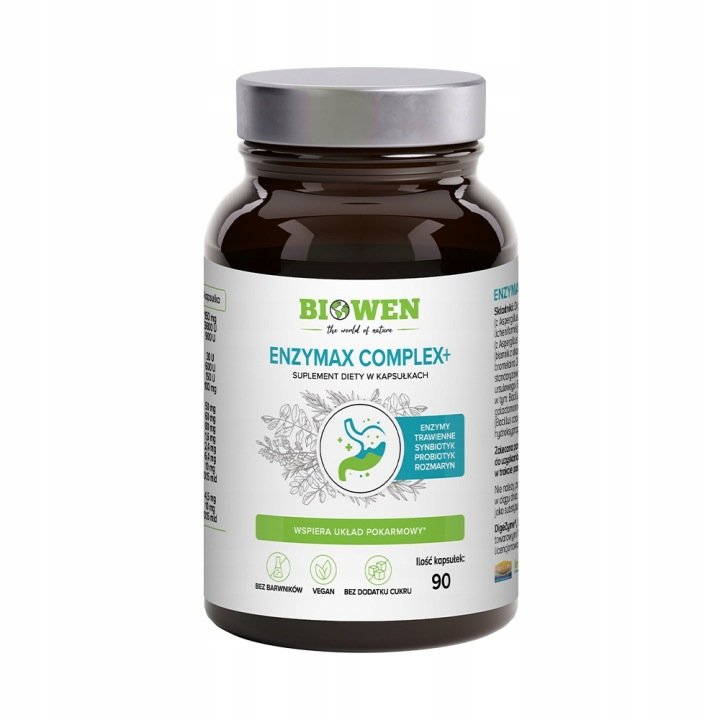 EnzyMax-Complex-Biowen-Enzymy-Trawienne-90k-UKLAD-POKARMOWY EnzyMax Complex+ Biowen - Enzymy Trawienne - 90k. UKŁAD POKARMOWY !