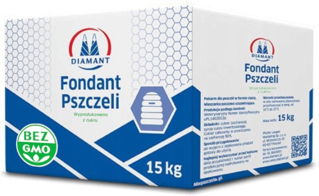 FONDANT ciasto POKARM DLA PSZCZÓŁ diamant 15kg FONDANT 15KG ciasto