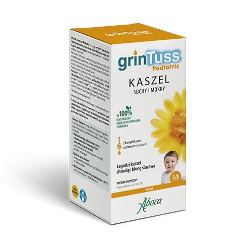 GrinTuss-Pediatric-Syrop-na-kaszel-z-kompleksem-roslinnym-i-miodem-128-g GrinTuss Pediatric Syrop na kaszel z kompleksem roślinnym i miodem, 128 g