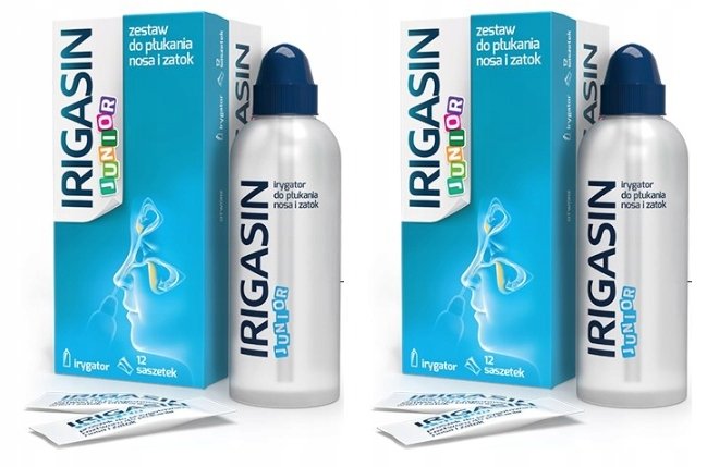 IRIGASIN-JUNIOR-Zestaw-do-plukania-nosa-i-zatok-2-x-12-saszetek IRIGASIN JUNIOR Zestaw do płukania nosa i zatok 2 x 12 saszetek