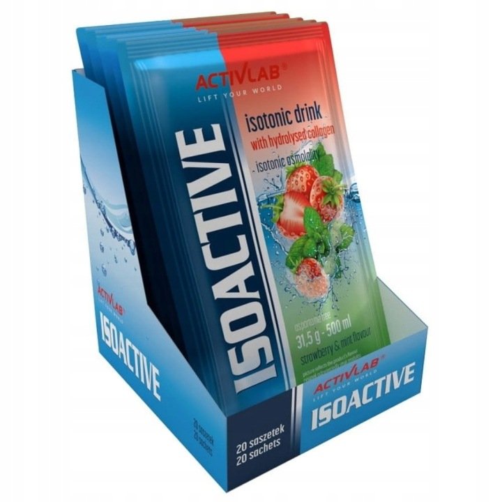 Izotonik-Activlab-Isoactive-Truskawkowy-z-Witaminami-20-saszetek-x31-5-g Izotonik Activlab Isoactive Truskawkowy z Witaminami 20 saszetek x31.5 g,