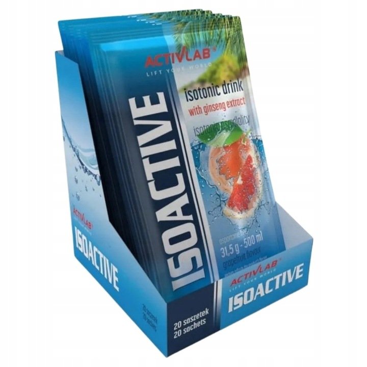 Izotonik-Activlab-Isoactive-z-Zen-szeniem-Grejpfrutowy-Elektrolity-20x31-5g Izotonik Activlab Isoactive z Żeń-szeniem Grejpfrutowy Elektrolity 20x31,5g