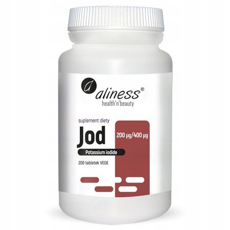 JOD-Jodek-Potasu-200-mcg-400-mcg-WSPARCIE-TARCZYCY-Wlosy-Skora-200-TABL JOD Jodek Potasu 200 mcg / 400 mcg WSPARCIE TARCZYCY Włosy Skóra - 200 TABL