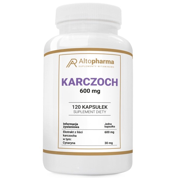 KARCZOCH-600-mg-Ekstrakt-Cynaryna-Watroba-Trawienie-Cholesterol-120-kap KARCZOCH 600 mg Ekstrakt Cynaryna Wątroba Trawienie Cholesterol 120 kap