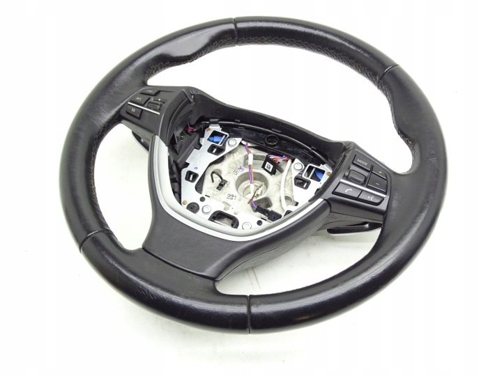 KIEROWNICA-CZARNA-SKORA-LOPATKI-BMW-6-F06-F12-62465791 KIEROWNICA CZARNA SKÓRA ŁOPATKI BMW 6 F06 F12 62465791