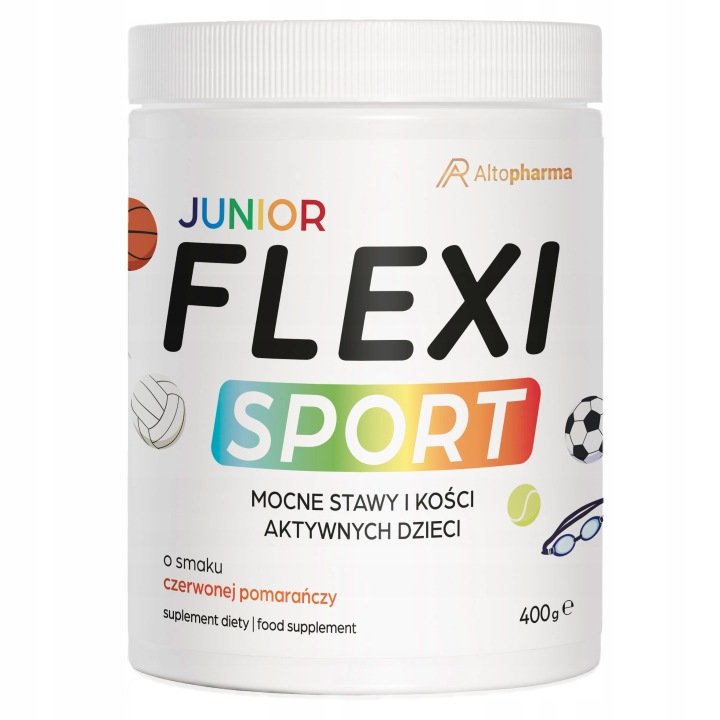 KOLAGEN FLEXI SPORT JUNIOR Mocne Stawy i Kości DLA DZIECI Pomarańcza 400 g