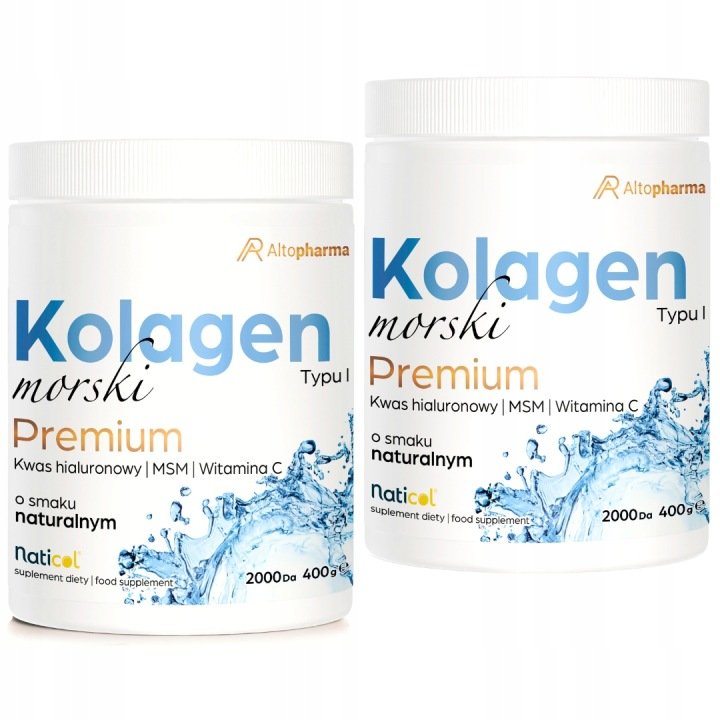 KOLAGEN Naturalny PREMIUM 10 000mg HA MSM WIT C Wspiera Skórę Stawy 800g