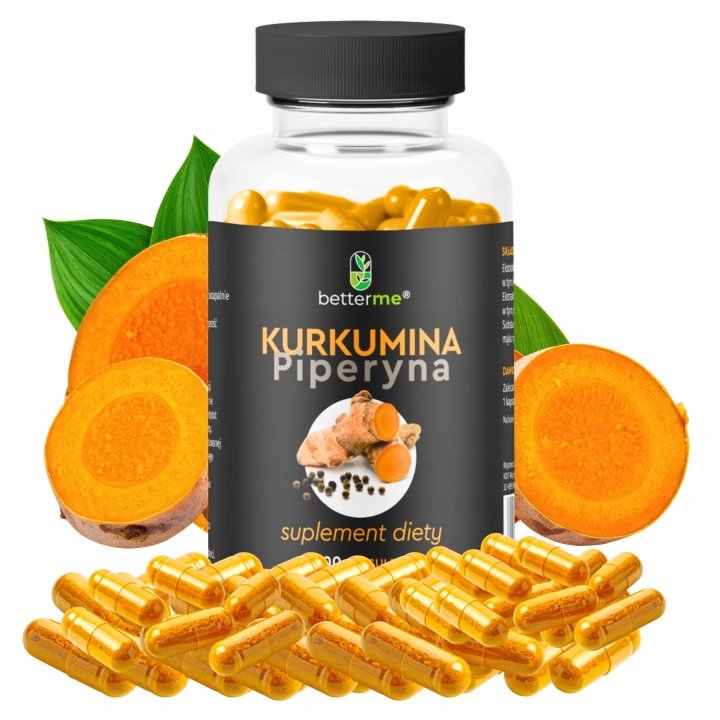 Kurkumina-Piperyna-odpornosc-100szt-Kapsulek-na-Watrobe-Kurkuma-Curcumin Kurkumina + Piperyna odporność 100szt Kapsułek na Wątrobe Kurkuma Curcumin