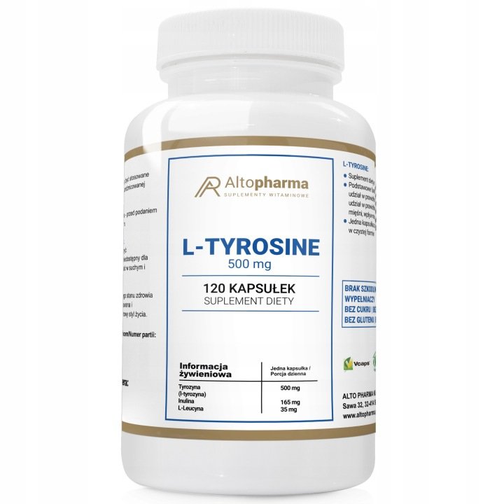 L-TYROSINE-500mg-PAMIEC-KONCENTRACJA-Odpornosc-na-STRES-Alto-Pharma-120kaps L-TYROSINE 500mg PAMIĘĆ KONCENTRACJA Odporność na STRES Alto Pharma 120kaps