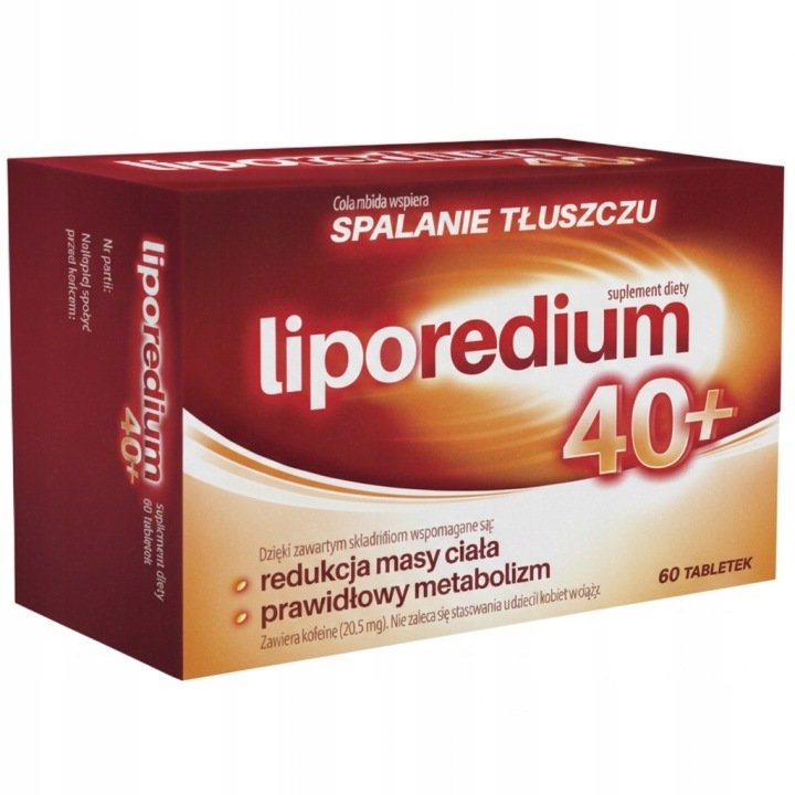 LIPOREDIUM-40-spalanie-tluszczu-60-tabletek LIPOREDIUM 40+ spalanie tłuszczu 60 tabletek