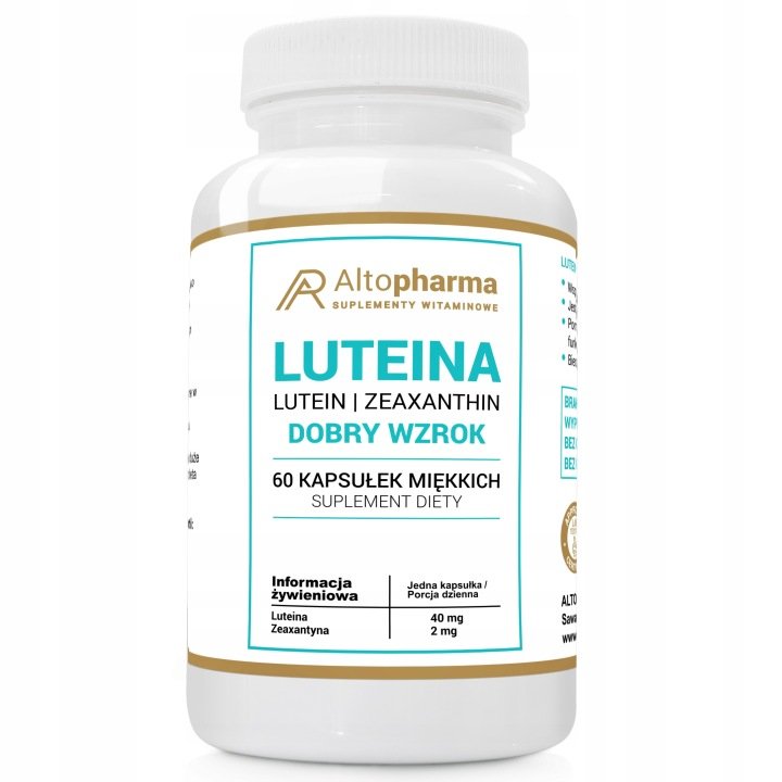 LUTEINA Naturalna 40mg DOBRY WZROK Alto Pharma 60 kaps.