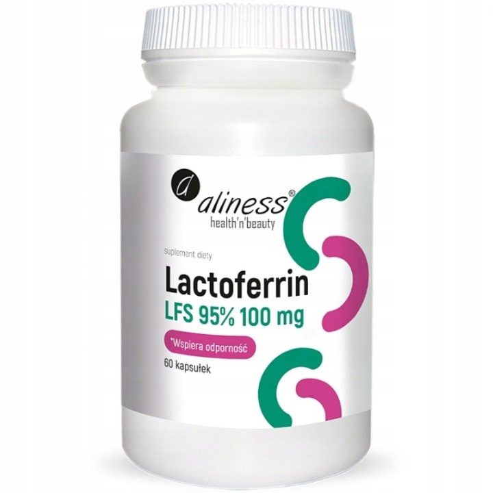 Lactoferrin-LFS-95-100-mg-ALINESS-60-kaps-LAKTOFERYNA-Witamina-C Lactoferrin LFS 95% 100 mg ALINESS 60 kaps. LAKTOFERYNA Witamina C