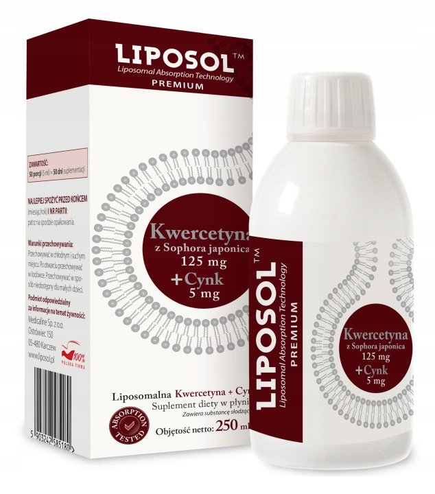 Liposol-Liposomalna-Kwercetyna-125mg-Cynk-5mg-250ml-Aliness Liposol Liposomalna Kwercetyna 125mg + Cynk 5mg 250ml Aliness