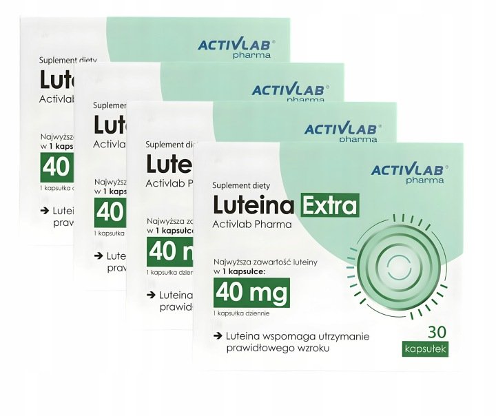 Luteina Extra 40 mg 30 kapsułek suplement Activlab Pharma x 4 opakowania