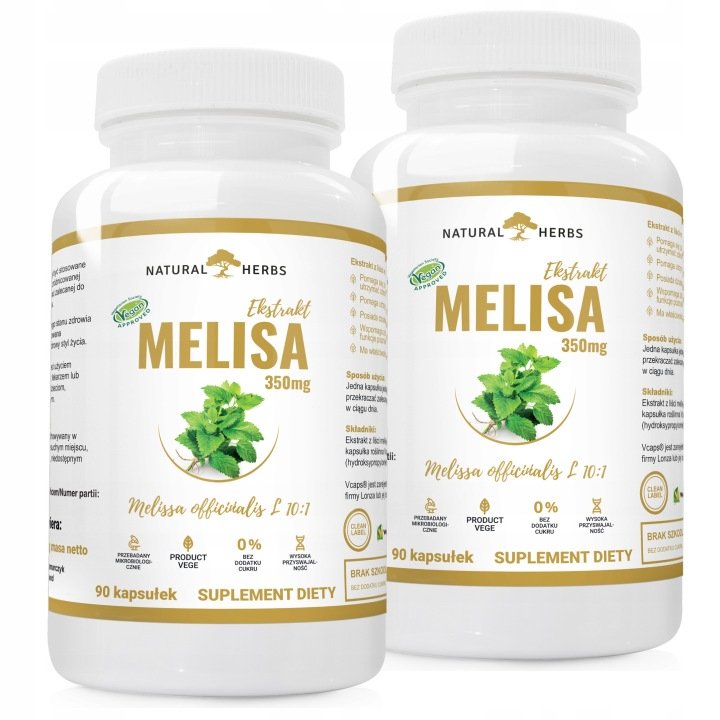 MELISA-350mg-ZDROWIE-NERWY-ZDROWY-SEN-STRES-180kap MELISA 350mg ZDROWIE NERWY ZDROWY SEN STRES 180kap