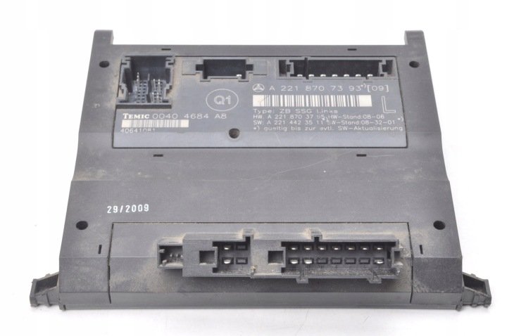 MERCEDES W221 LIFT MODUŁ STEROWNIK FOTELA LEWEGO A2218707393