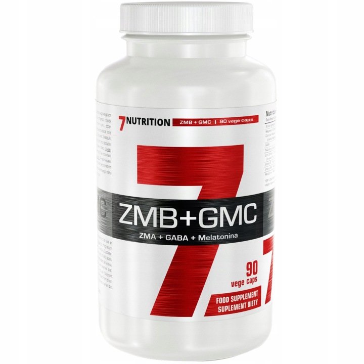 Magnez Cynk 7NUTRITION ZMB GMC 90kaps GABA Melatonina Sen Regeneracja